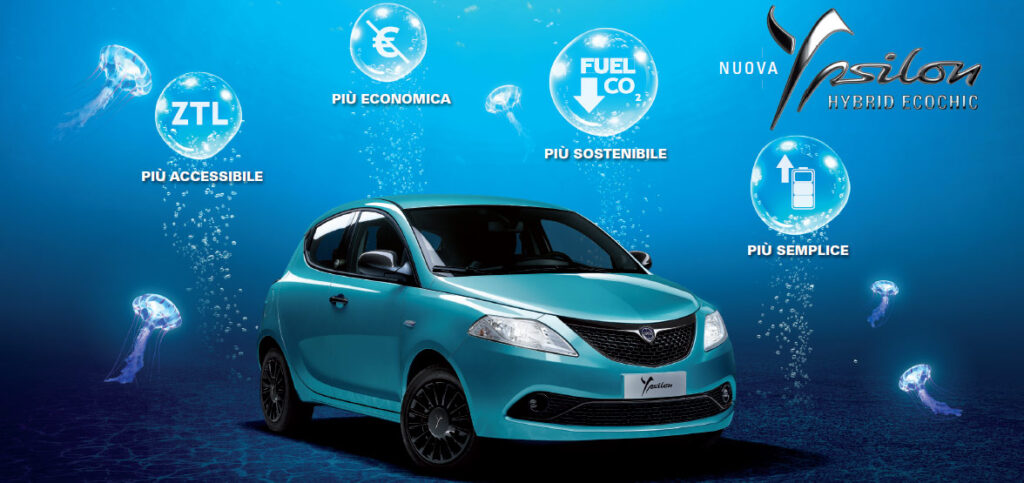 Lancia Ypsilon Hybrid Alba e Bra