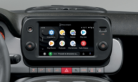 Fiat Panda ad Alba e Bra infotainment
